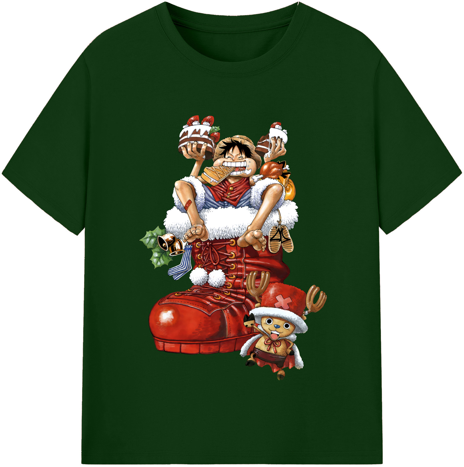 ワンピース モンキー・D・ルフィ ONE PIECE Monkey D. Luffy 綿100％半袖Tシャツ（フロントプリント）